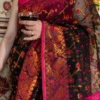 Nabami Saree Jamdani Cotton Blend Saree with Zari Work