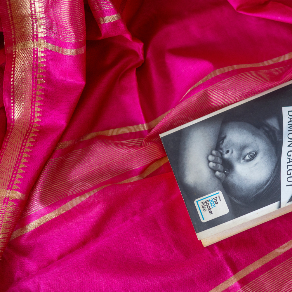 Nabami Saree Hot Pink Mangalgiri Cotton Blend Saree