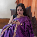 Nabami Saree Purple Mangalgiri Cotton Blend Saree