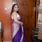 Nabami Saree Purple Resham Muga Cotton Saree